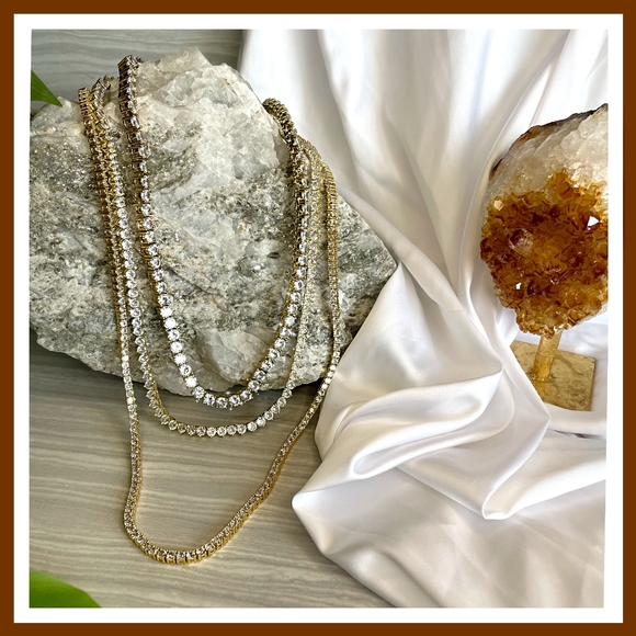 💎DIAMOND (LAB) TENNIS NECKLACE & BRACLET SET💎 - Picture 3 of 7